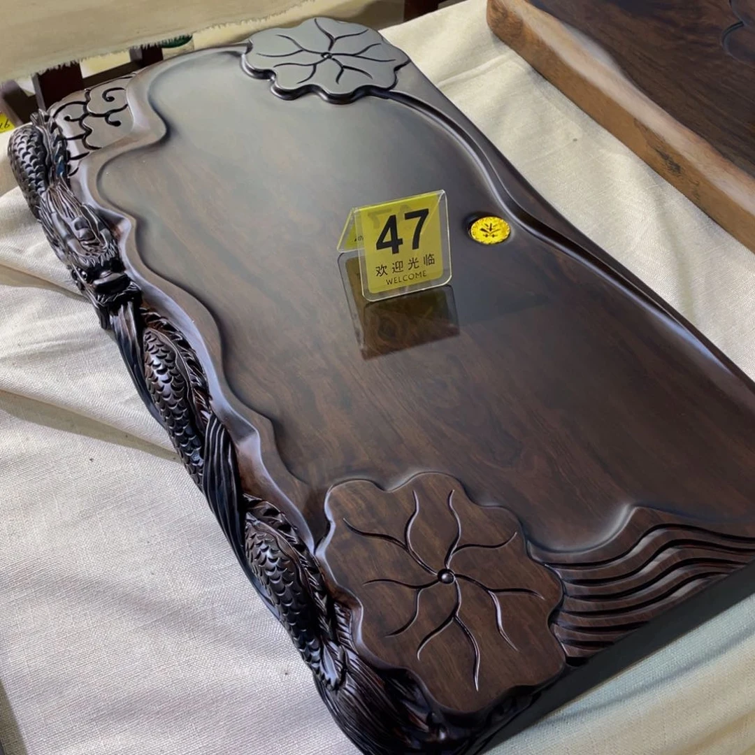 紫砂茶盘仁**工73-40-6非洲进口黑檀木