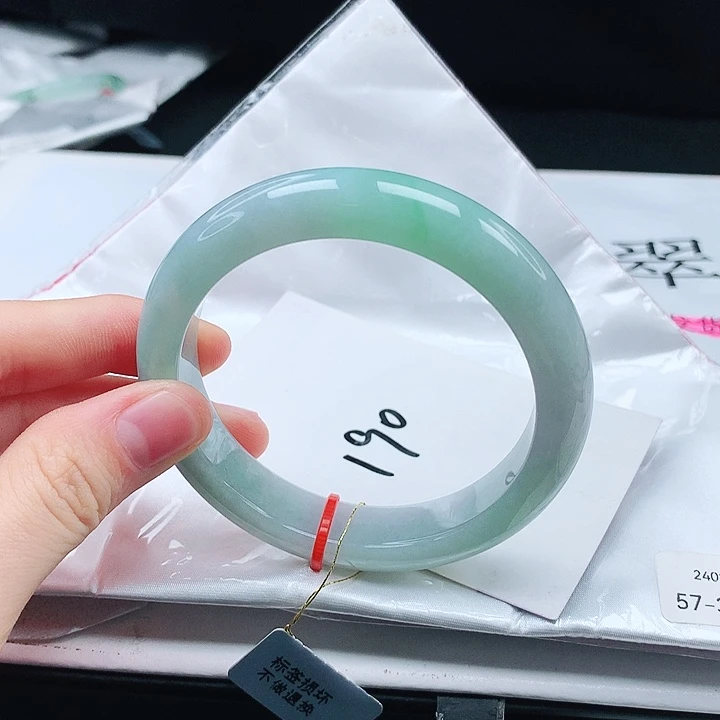 翡翠手镯未镶嵌缅甸天然a货手镯57