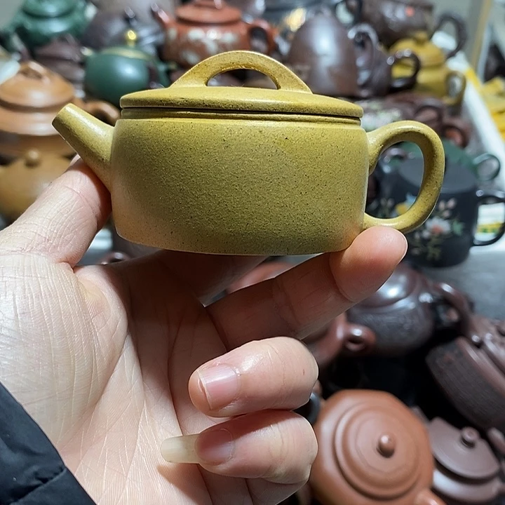 紫砂茶壶微瑕微笑花泥