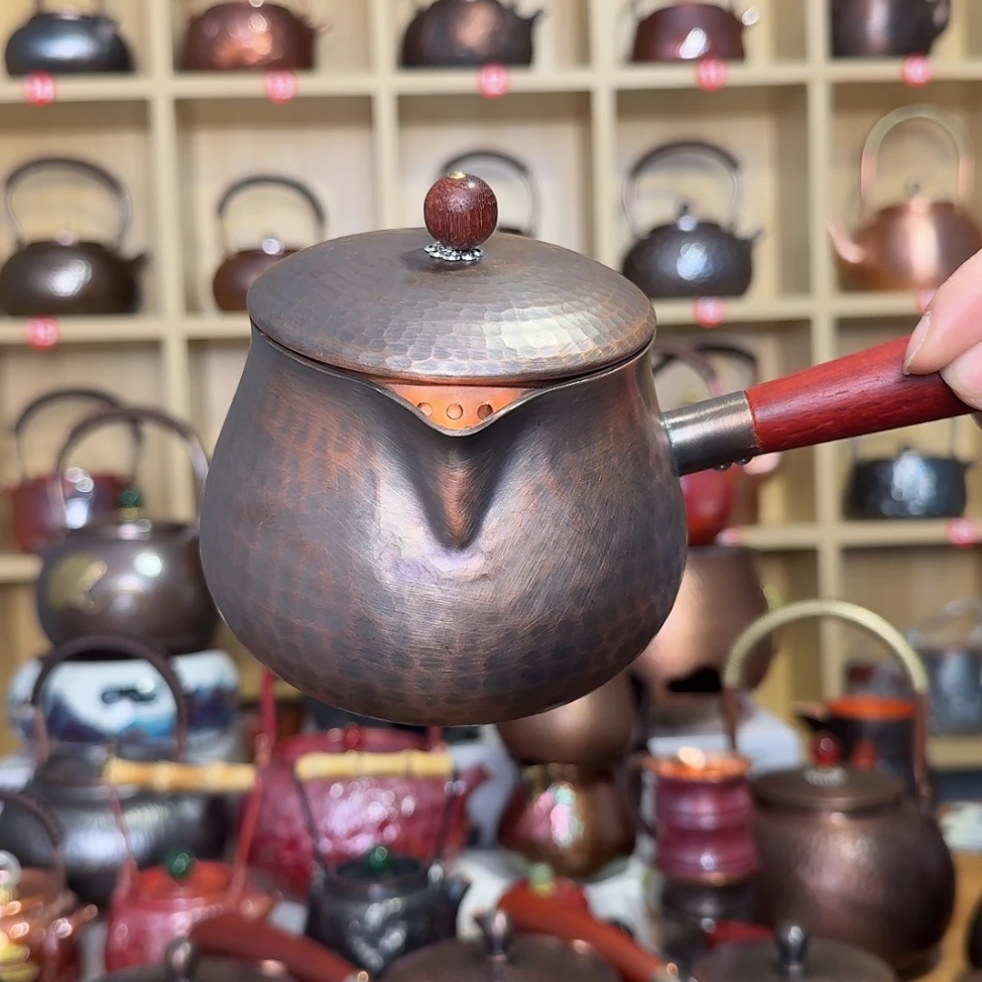 650毫升紫铜加厚侧把壶