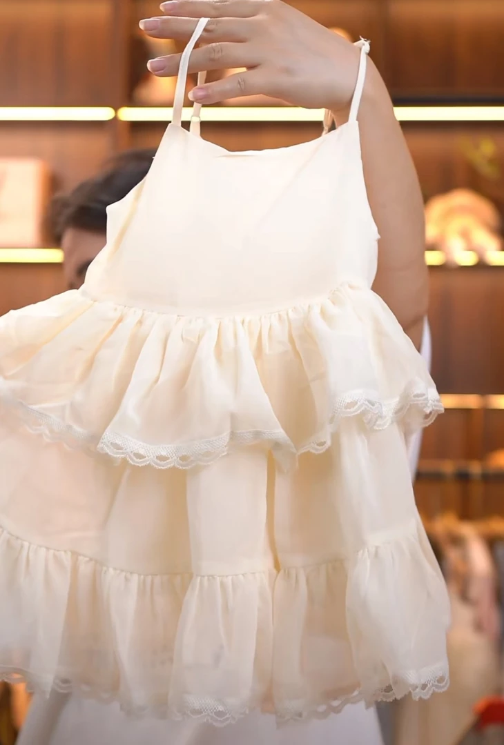 夏季套装组合HD532/B015 杏色蛋糕裙