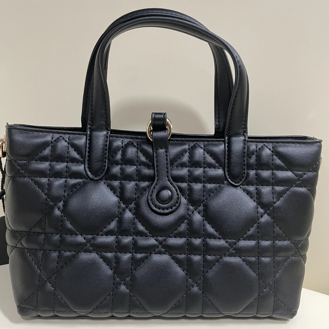 潮流打造真皮女士包手提羊三格0299黑色23cm