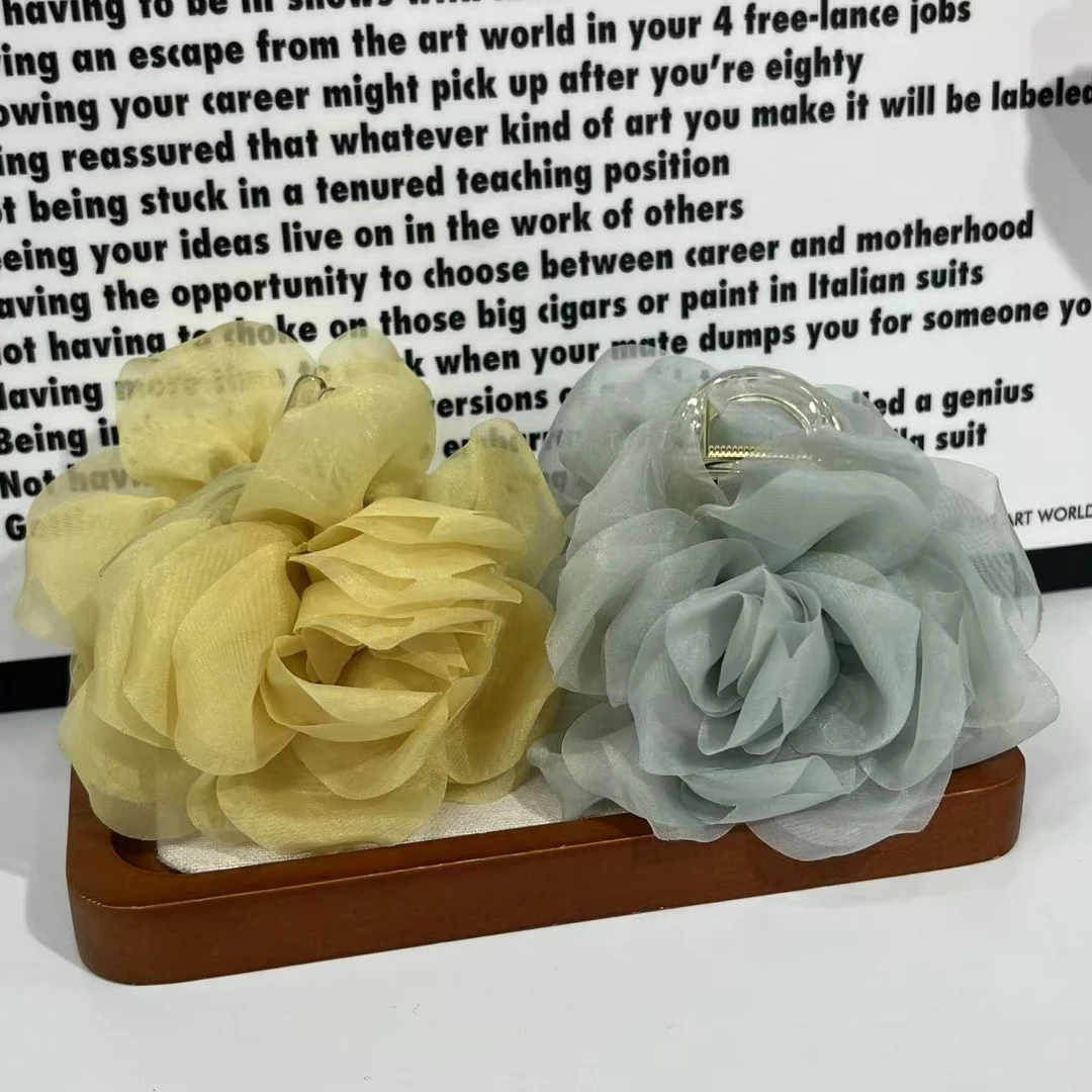 【小燕专属】T1857 玫瑰花纱感抓夹