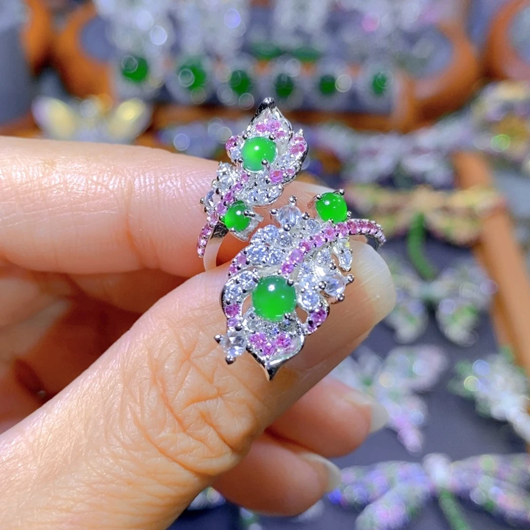 翡翠颈饰合金天然翡翠