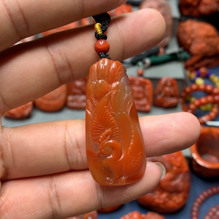 南红玛瑙未镶嵌吊坠(不含链)