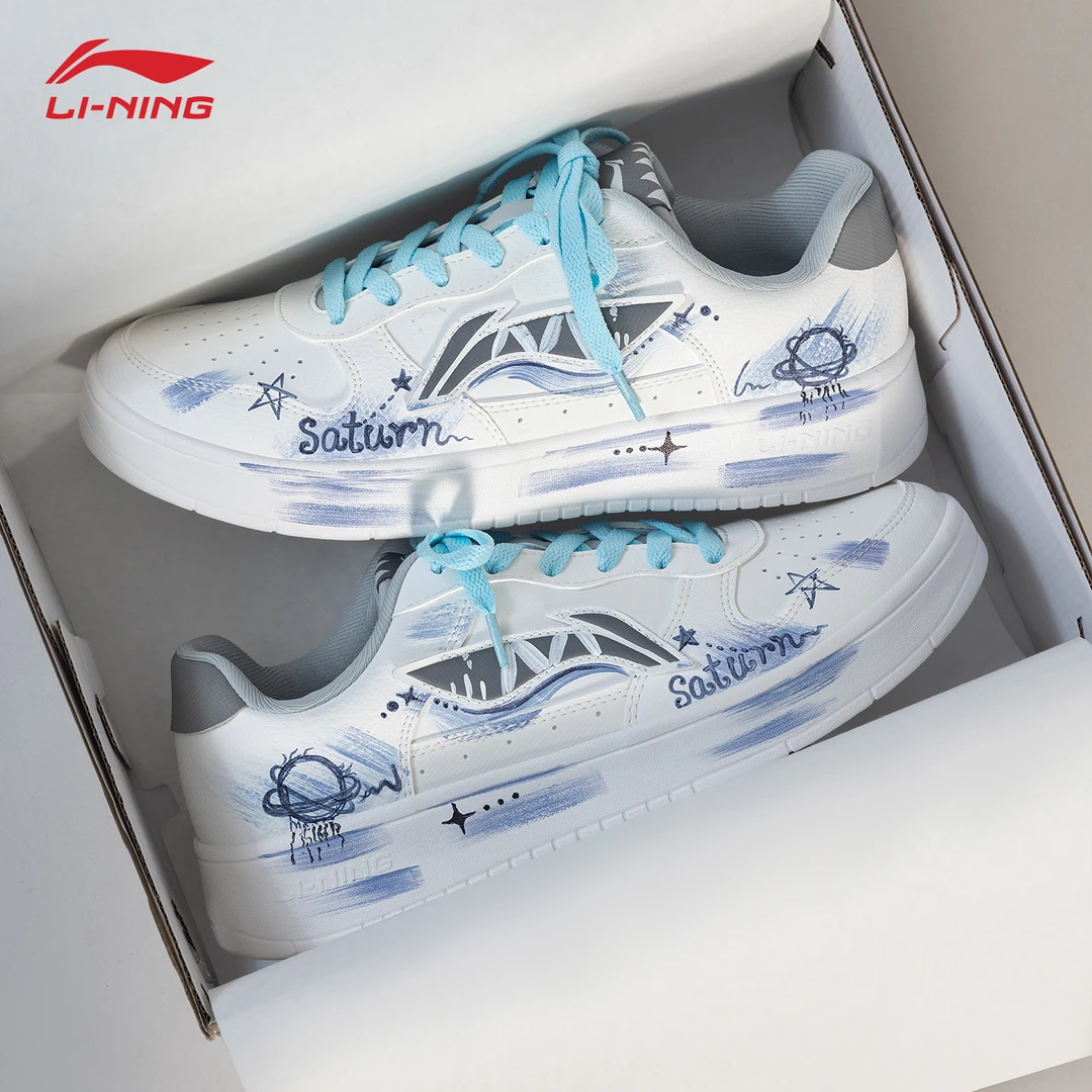 【定制板鞋】李宁浮舟 土星男款板鞋2025秋季时尚潮流百搭休闲鞋