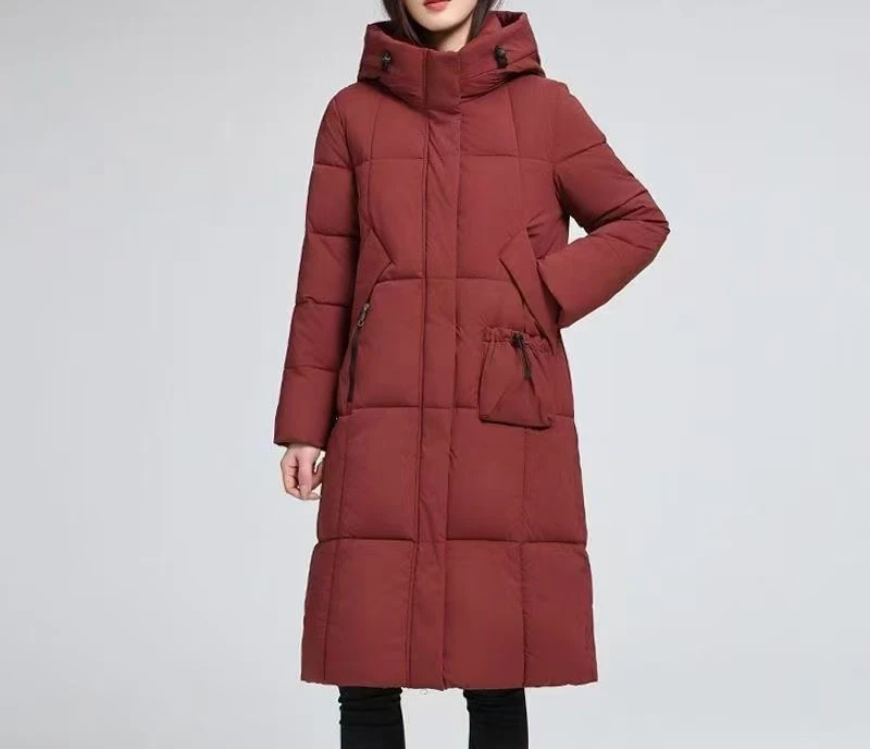 9808保暖棉服女冬季新款棉衣长款上衣外套连帽宽松加厚大码