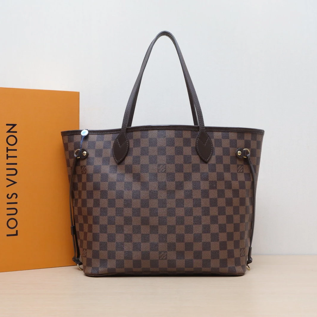 95新 LouisVuitton/路易威登 【娇】Neverfull中号PVC2013 907210