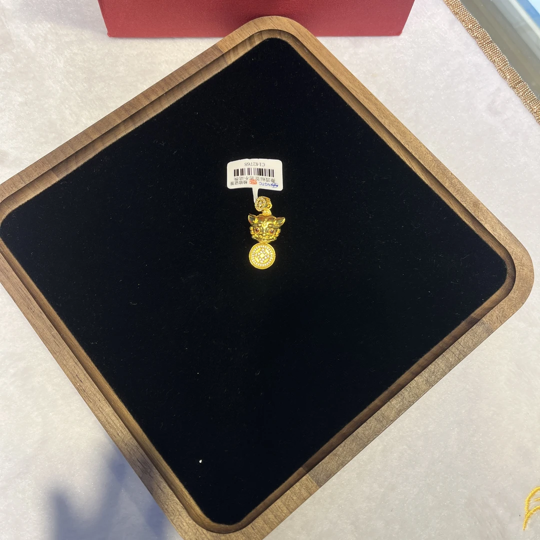 坠链均足银 足银吊坠 铸金工艺貔貅金钱币时尚百搭小吊坠精致高级