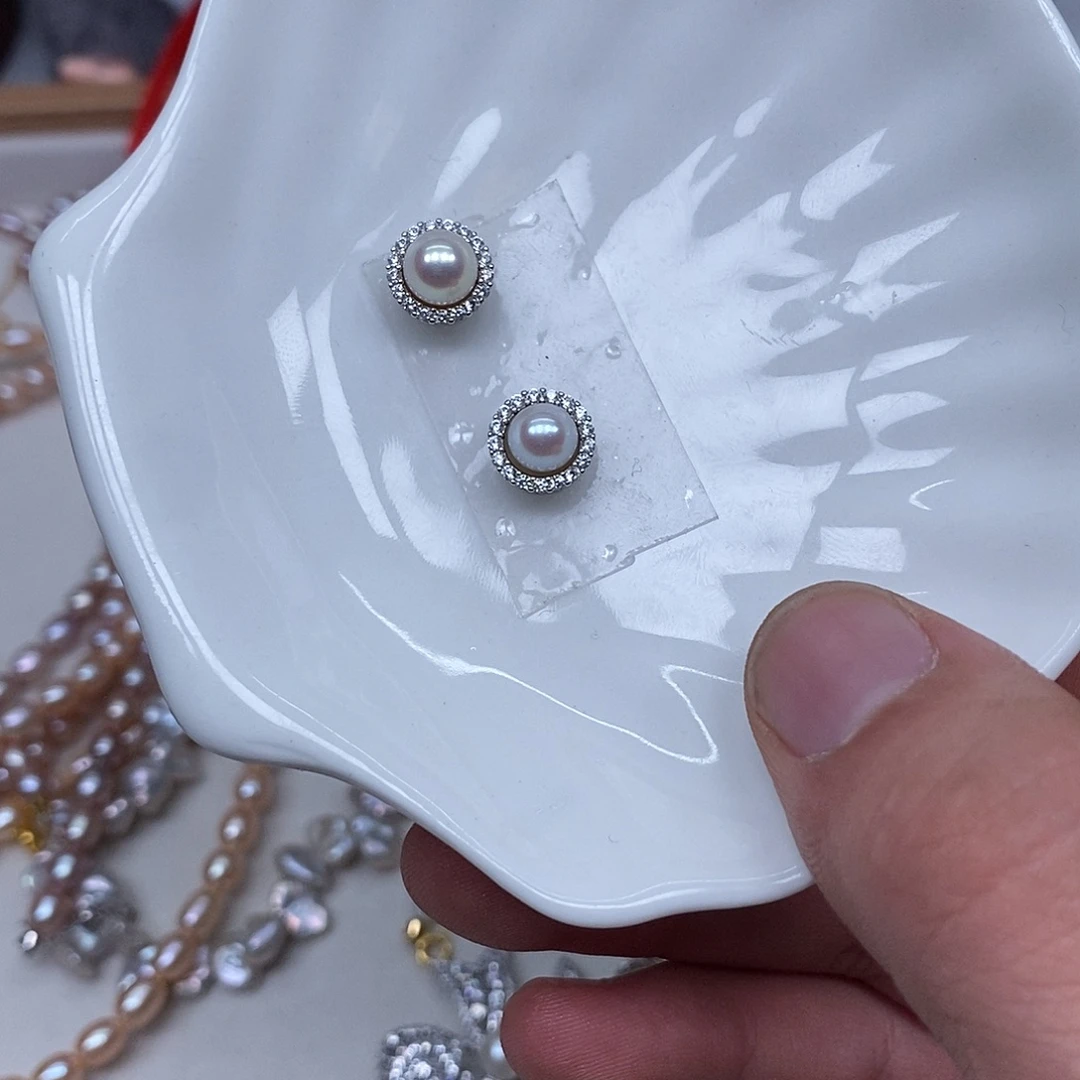 银S925镶嵌吊坠(不含链)海水珍珠