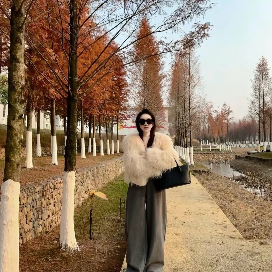 【大潘定制】貉子毛双面加厚纯手工编织外套皮草 年货款