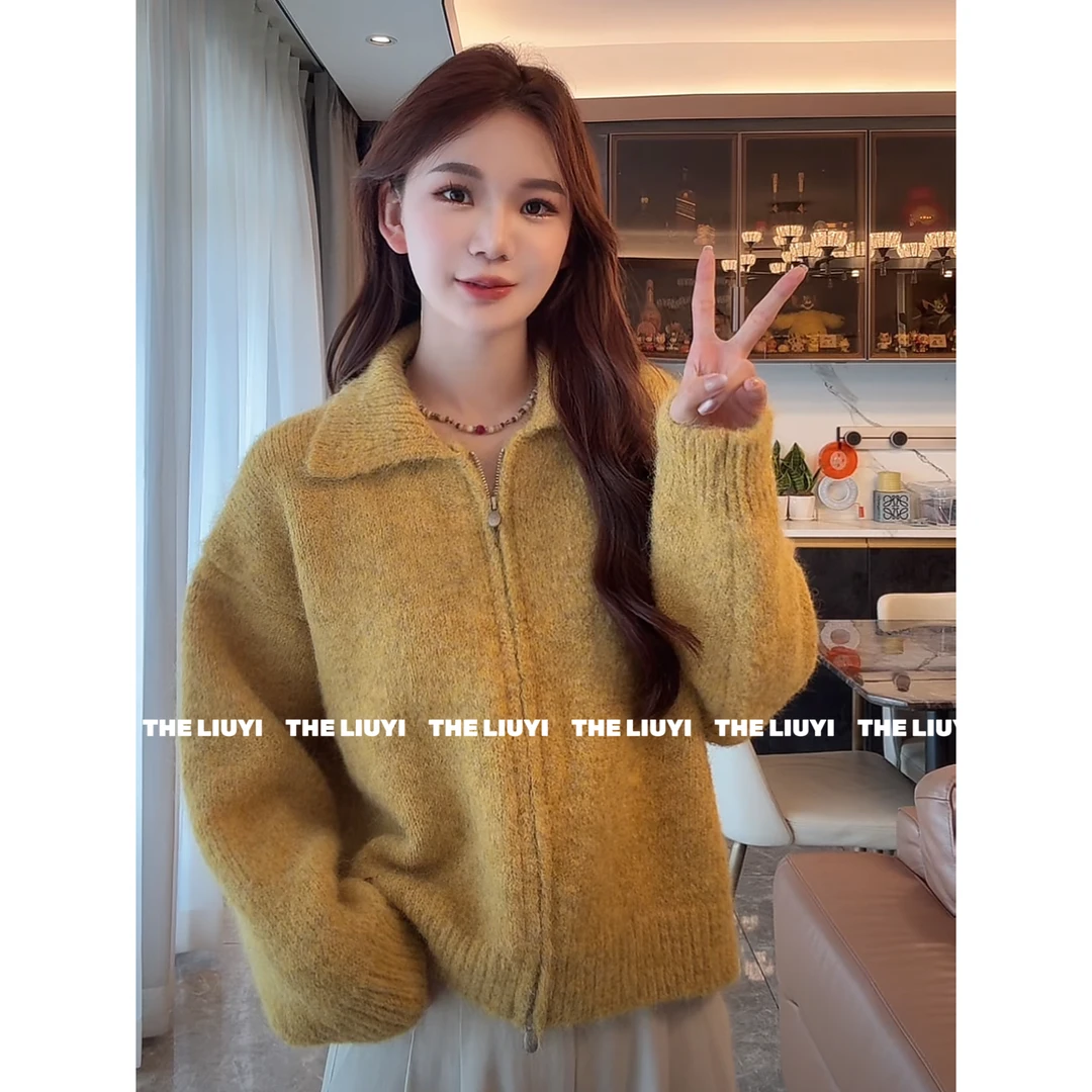 【LIUYI】羊毛重工毛衣开衫外套580710