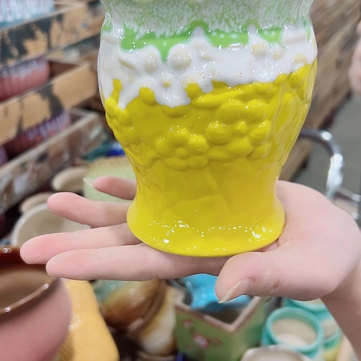 有孔.凑满10元发货多肉陶瓷花盆！