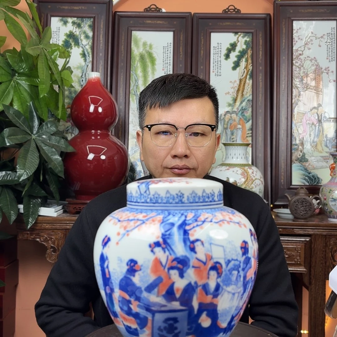 陶摆件景德镇陶瓷手工罐子