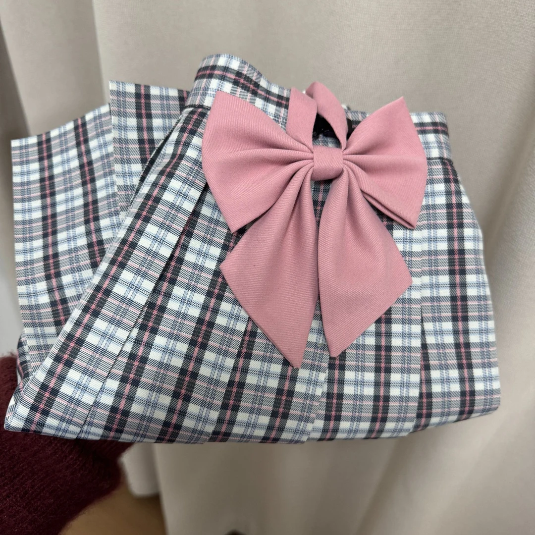 【小荷中】六麦家原创格裙制服学生jk夏天蓝色女短裙半身裙jk