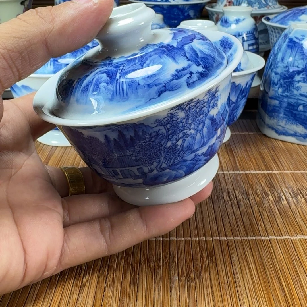慕***哥瓷片当代景德镇陶瓷手绘茶具