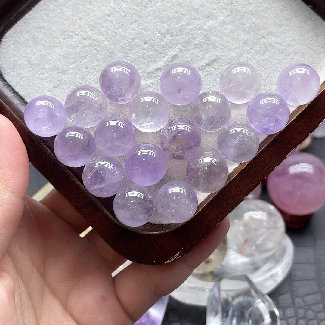 未镶嵌珠宝半成品水晶77紫水球1.4cm左右