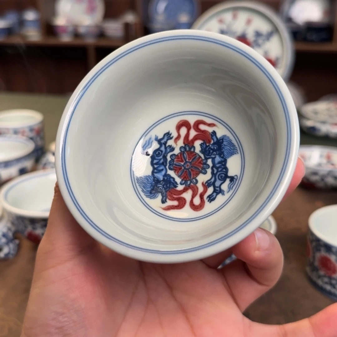 用***1纯手工手绘陶瓷茶具瑕疵