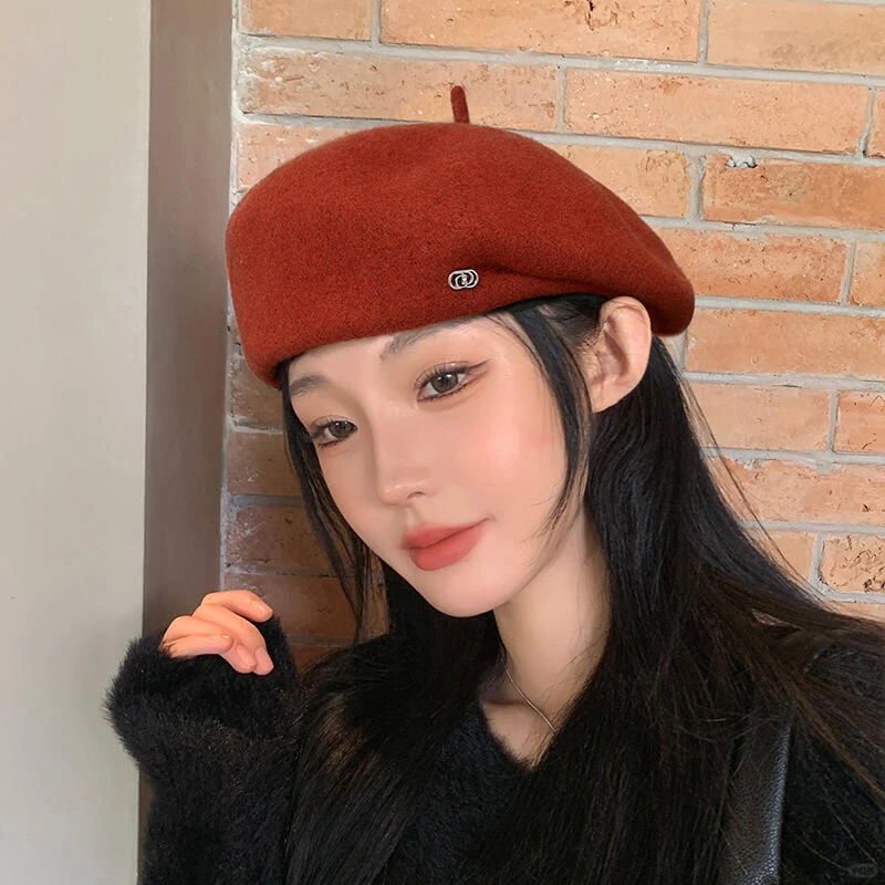法式羊毛呢贝雷帽女秋冬季2025新款优质帽子显脸小复古画家帽Ins
