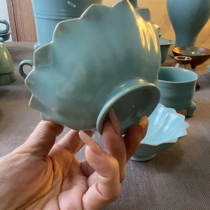 瓷片莲花杯一一一一一一一