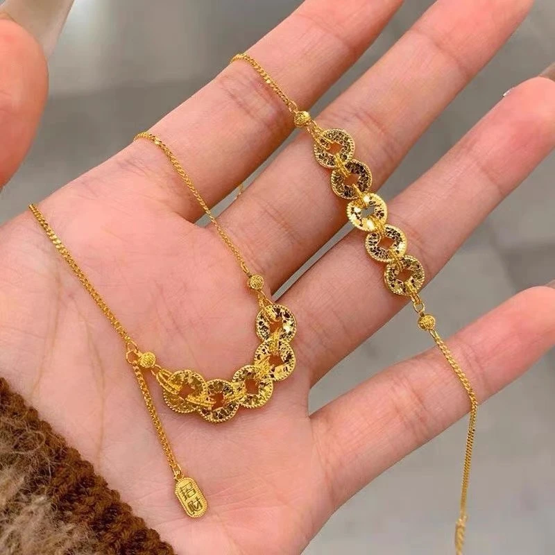 坠链均925银 【五帝币】项链女轻奢小众高级新中式锁骨链气质时尚