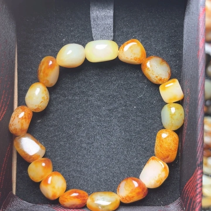 手链未镶嵌和田玉（糖玉）