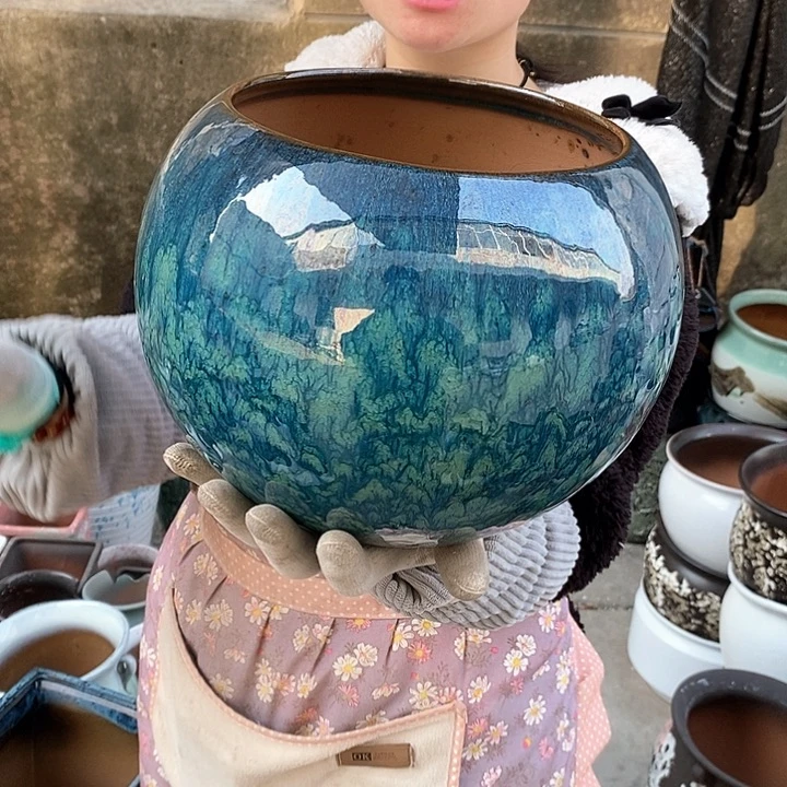 紫砂花盆正品口20高21