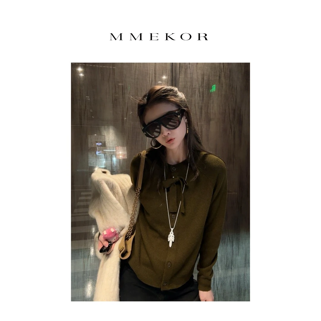 MMEKOR“柚木毛衣” 2025新款秋款智性通勤时髦上衣 30791