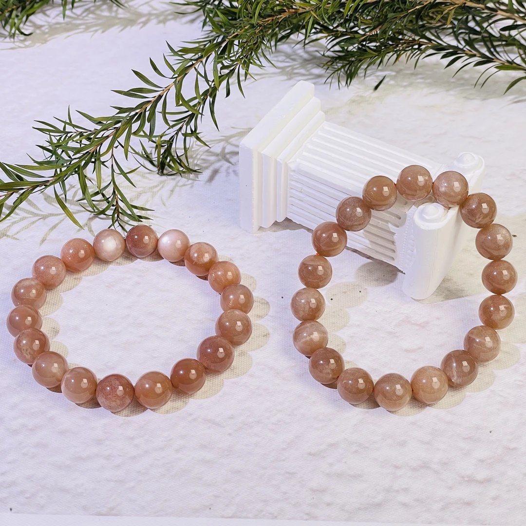 【440 太阳雨】太阳石11-12mm素圈手串面小仙多样性发其一Z