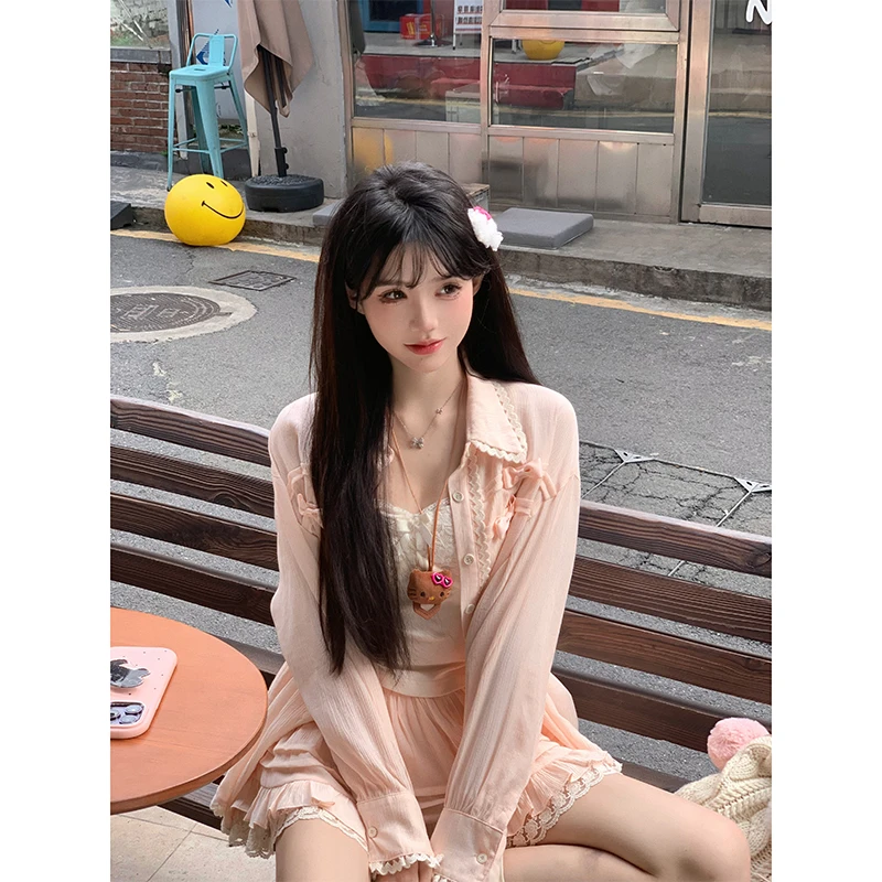 瑞茜·威瑟斯 心事日记 秋季甜美温柔小众半身裙长袖衬衫R6395-1H