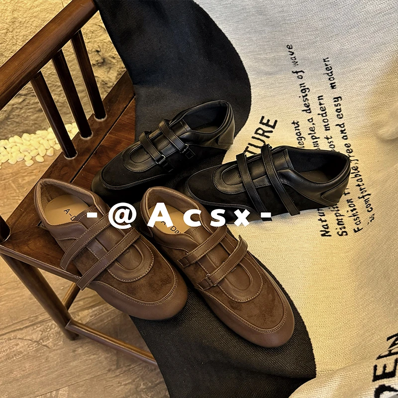 【阿茶】复古腔调~2025秋季新款圆头复古英伦风厚底芭蕾鞋单鞋女