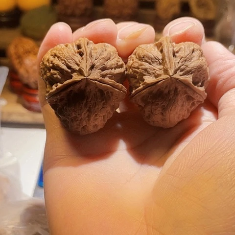 把件文玩核桃幽冥鬼姬带彩37