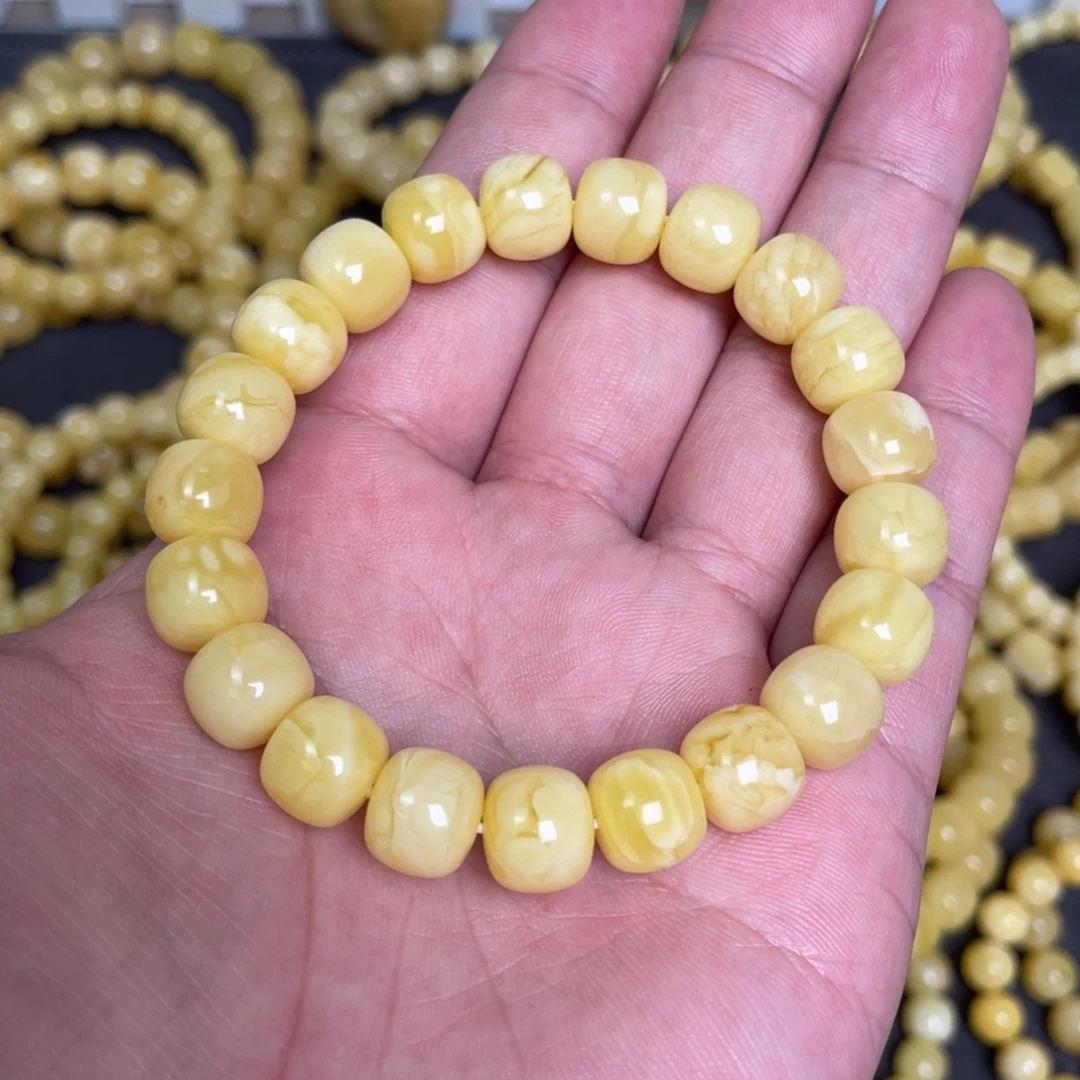 蜜蜡未镶嵌裸石蜜蜡手串10.6mm