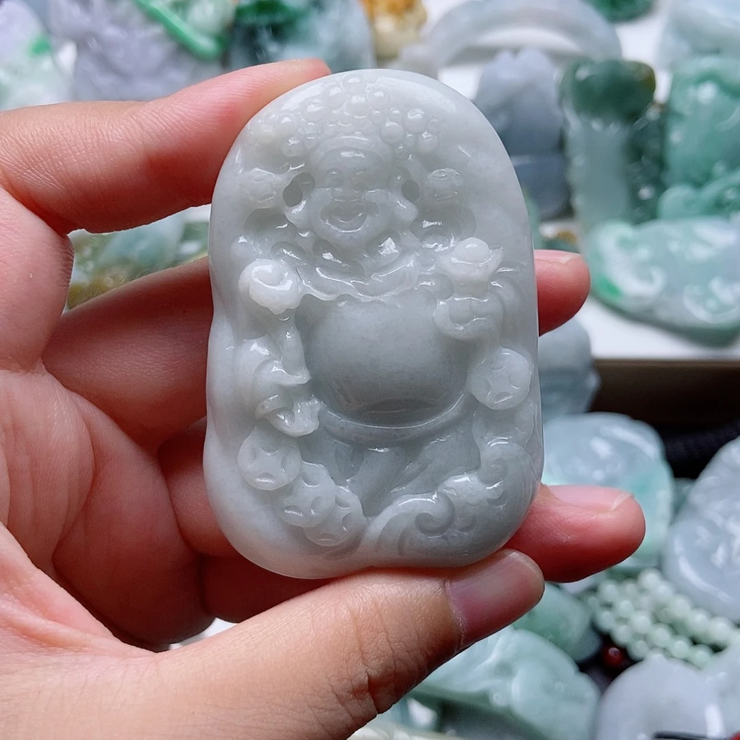 翡翠未镶嵌吊坠(不含链)1