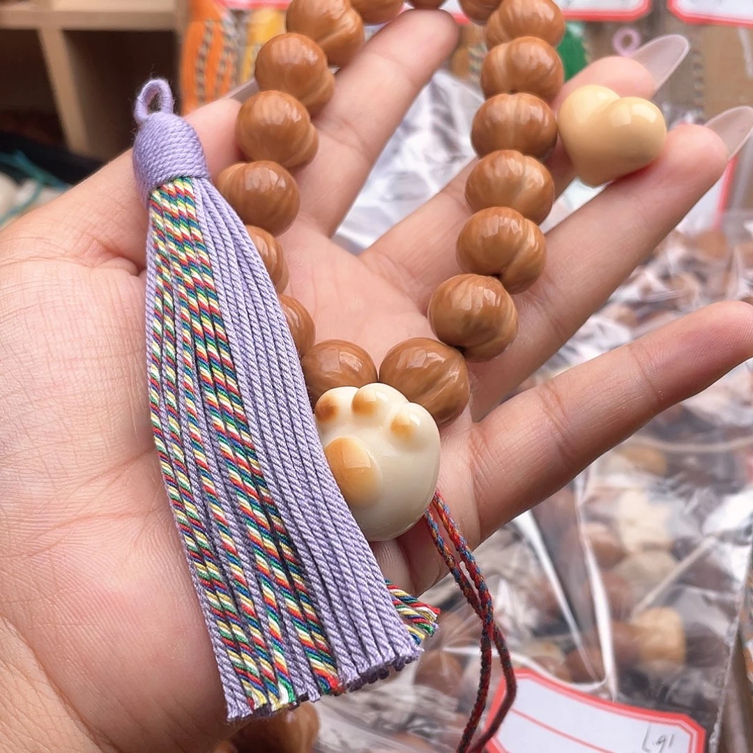 辉***）手串猴头核桃16.7微瑕屁桃2配饰1流苏
