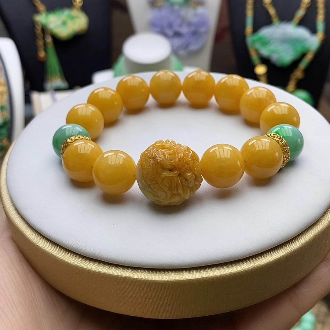 翡翠手链未镶嵌天然