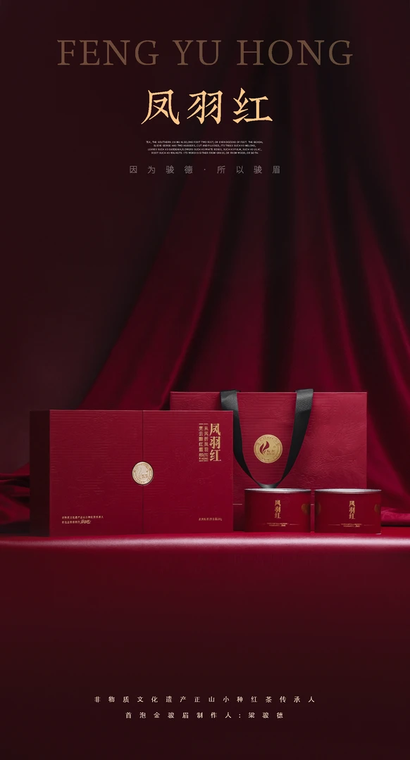 【凤羽红】100g盒武夷山桐木关正山红茶正宗红茶