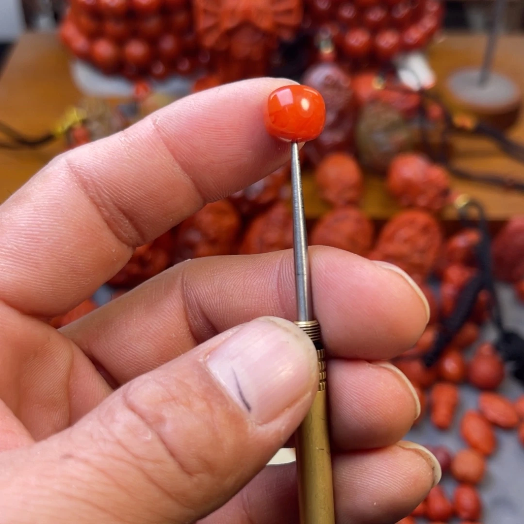 南红玛瑙未镶嵌川料精工老型卡10mm