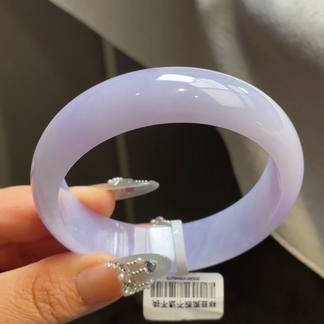 翡翠未镶嵌手镯满紫宽版手镯