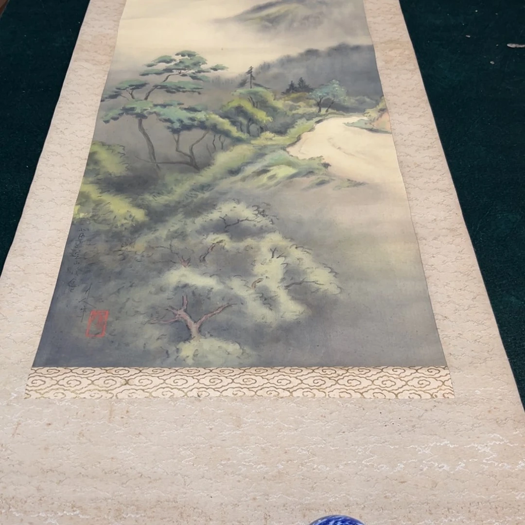 卷轴画少*行恭喜发财恭喜发财恭喜