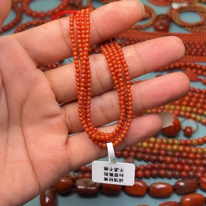 手链未镶嵌南红玛瑙精品小米珠2+