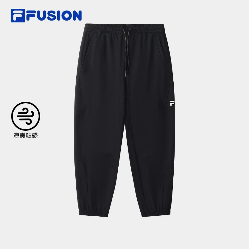 【凉感透气】FILA/斐乐男25年新款夏季薄款速干束脚长裤T11M531601F