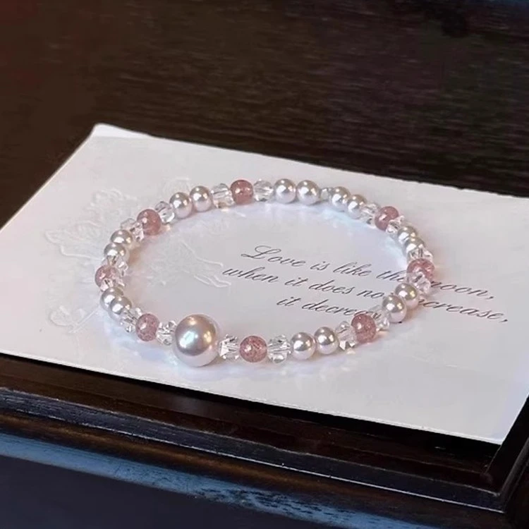 铜合金仿珍珠手链 小众设计高级感仿珍珠手链手饰美拉德配饰手串