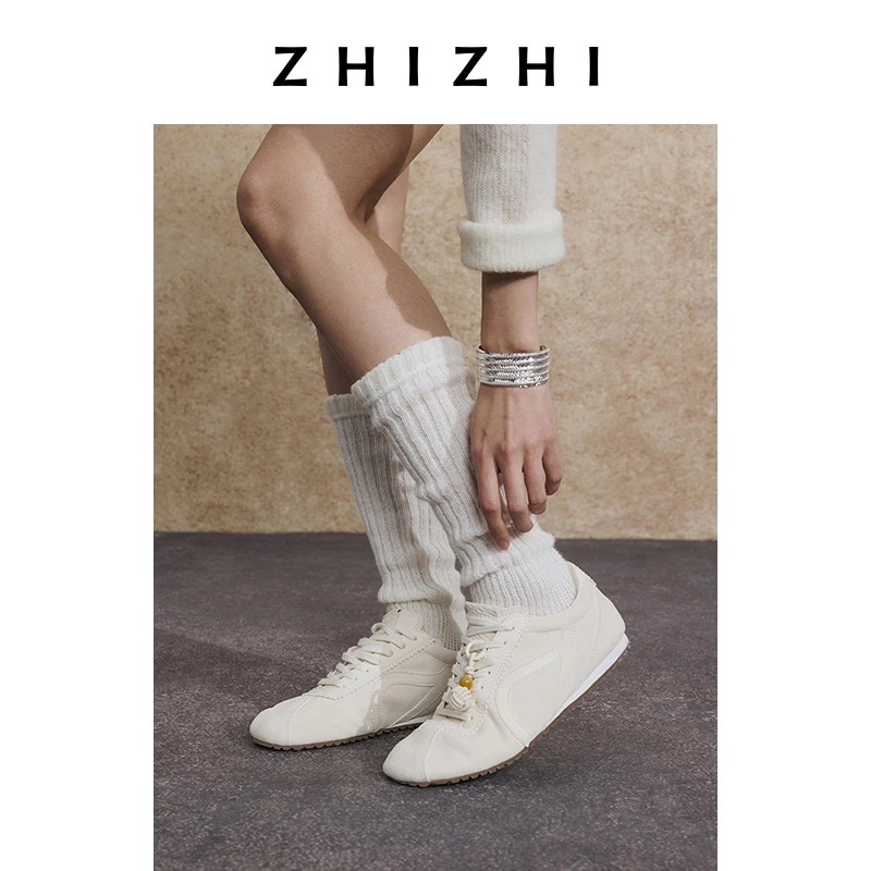 致知 望远行 复古时髦德训鞋25年秋季新款低跟肌理ZZ2EAPPX003