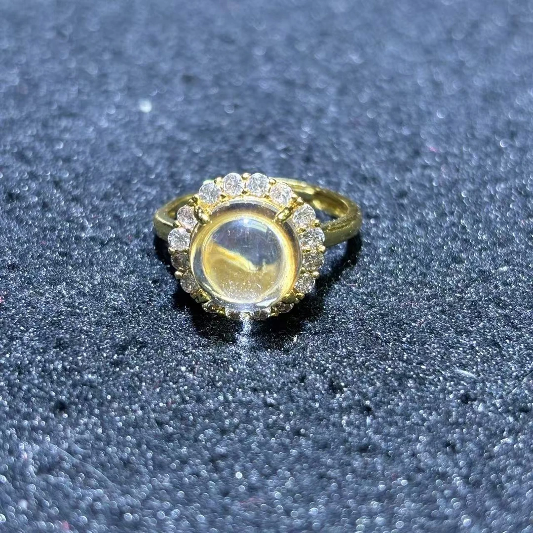 CT3975【福嘟嘟珠宝】白晶阿塞斯特莱白水晶戒指-活口-送礼佳品