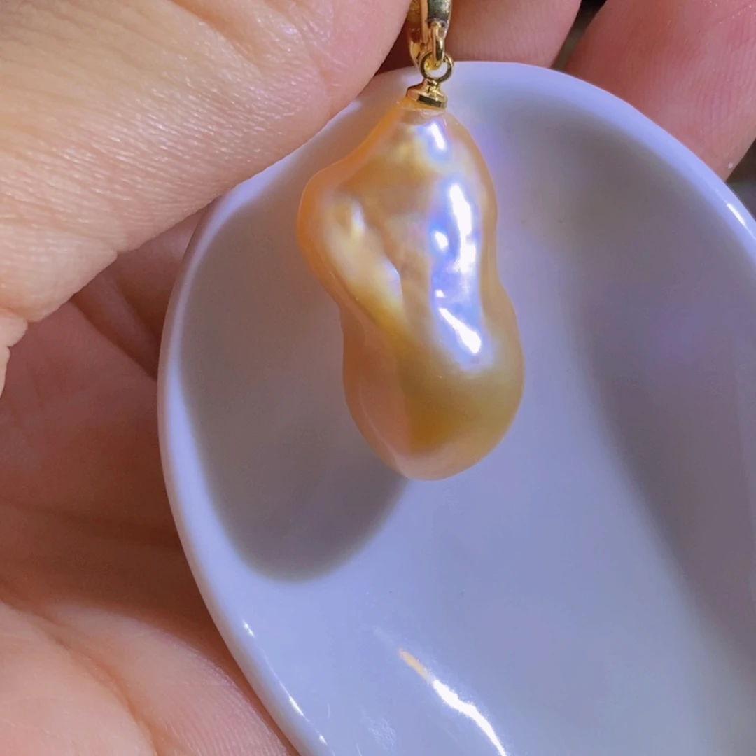 合金淡水珍珠天然淡水珍珠无染色无优化