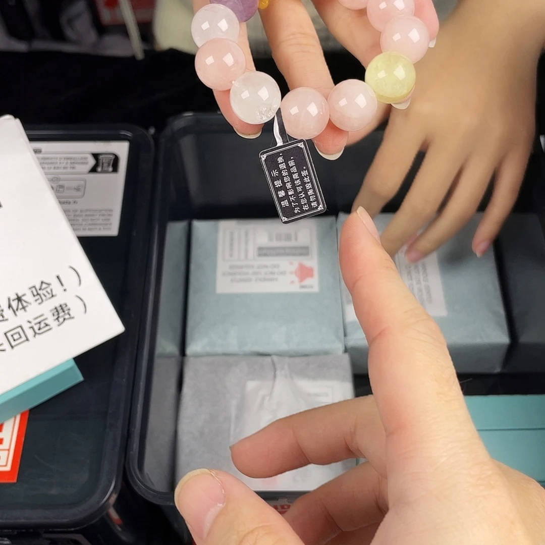 水晶手串银S925镀金镶嵌