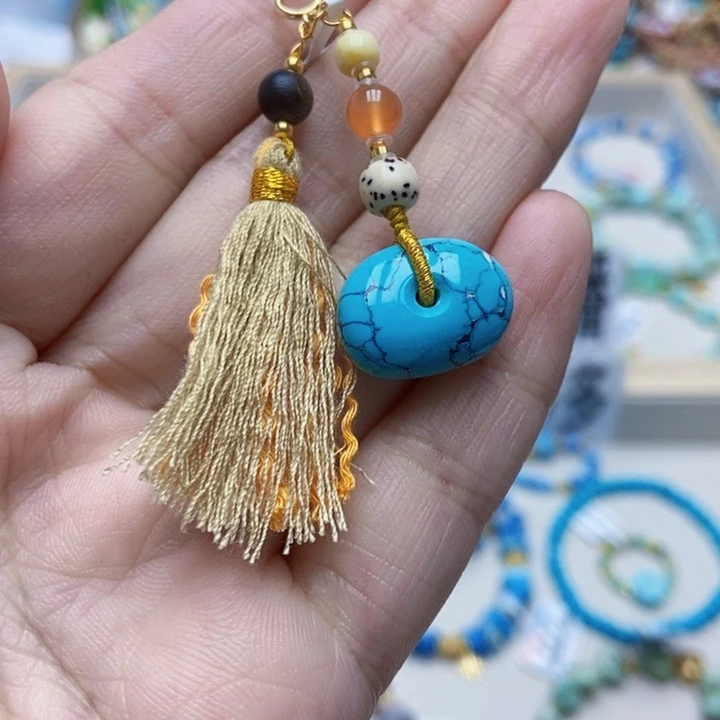 绿松石未镶嵌挂件64