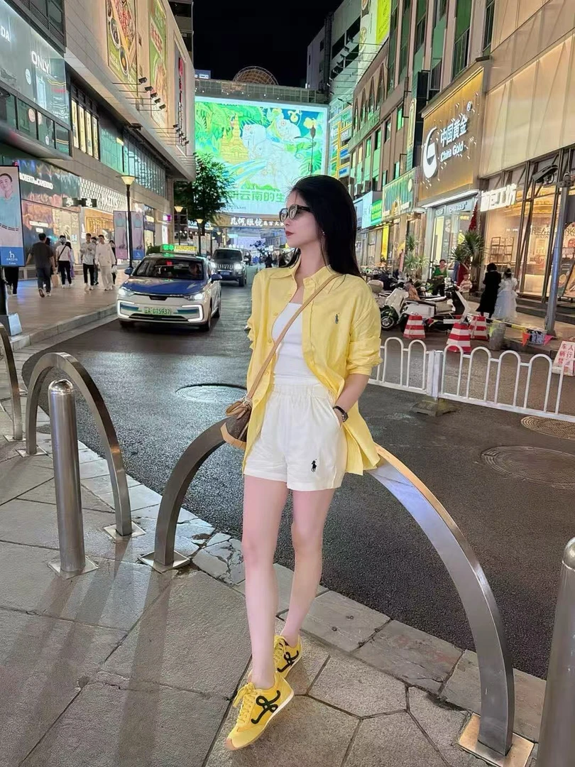 2025夏季新款法式 小马刺绣亚麻防晒衬衫百搭白色休闲短裤两件套