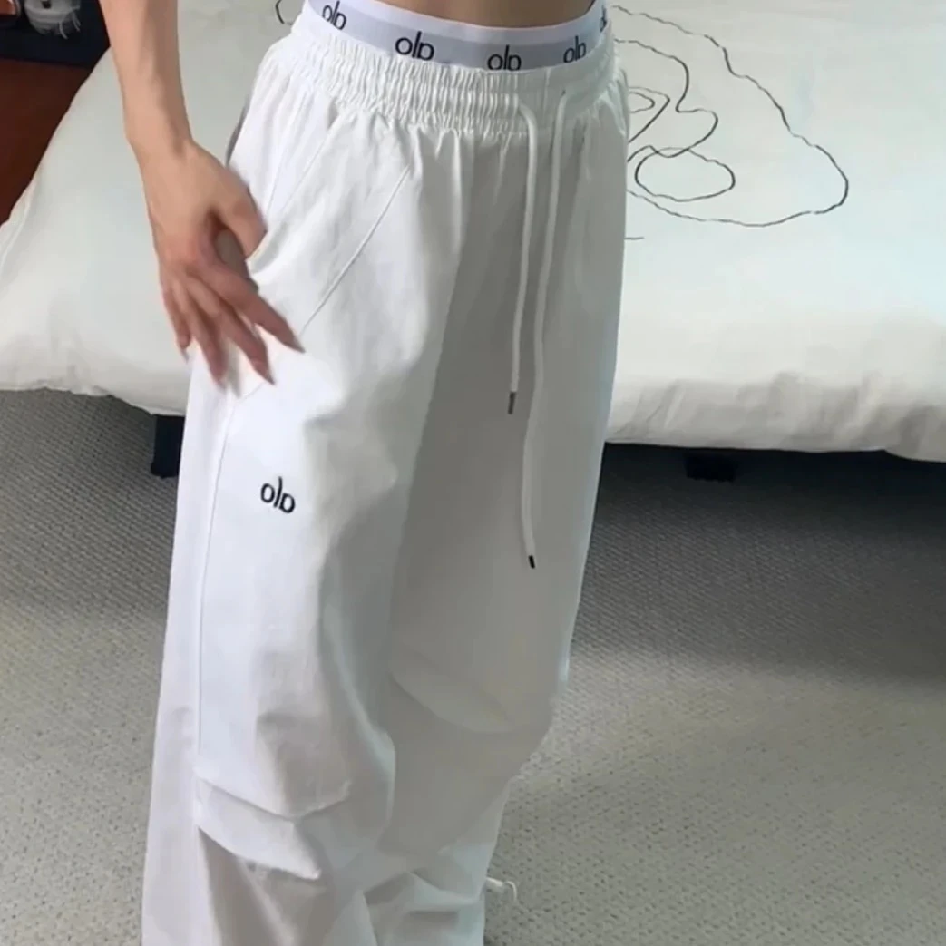 Yunyun-腰头字母运动休闲速干抽绳长裤 CK009